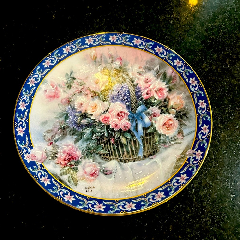 Lena Liu “Roses” Fine China Plate - WS George Plates